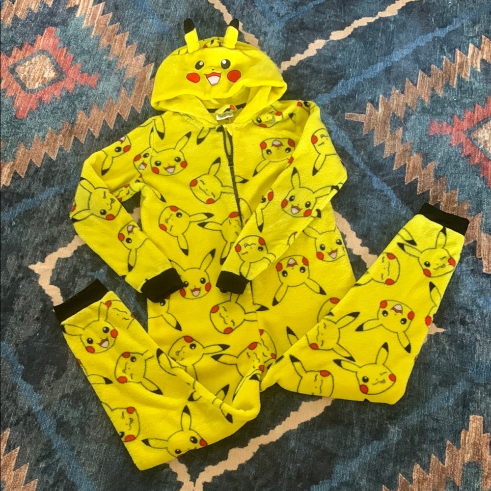 Yellow Pikachu Onesie Pajamas